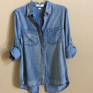 Thread & Supply Denim Chambray Tunic Shirt